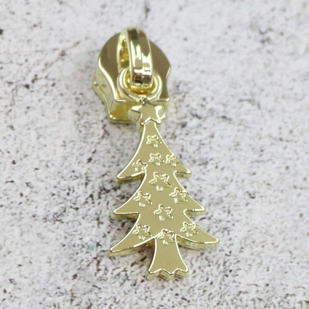 Christmas Tree Zipper Pulls STS297G -Gold