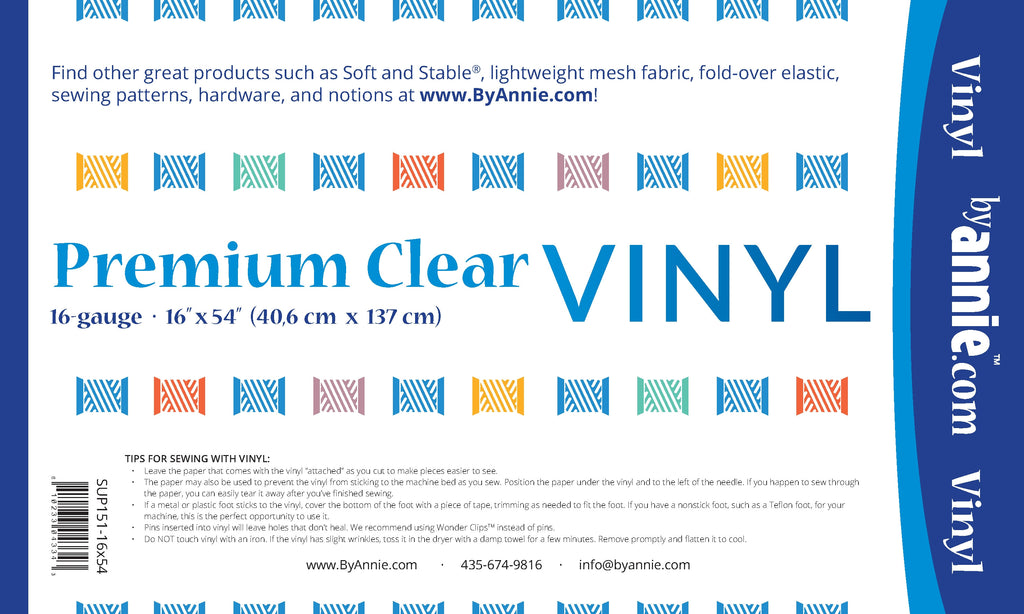 Premium Clear ByAnnie Vinyl SUP151-16x54