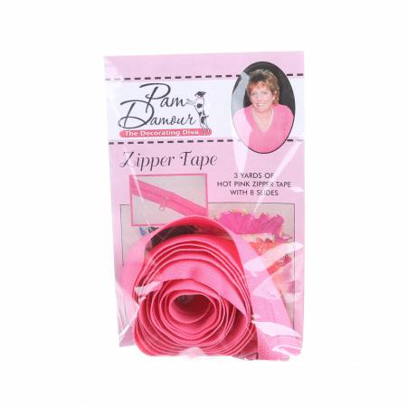 Hot Pink Zipper Tape  ENR/HP