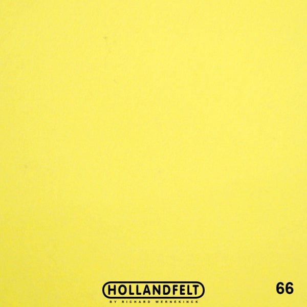 100% Wool Felt Colour 66 - Canary Yellow